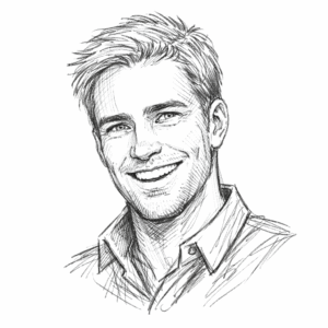 Pencil sketch of John Henry-Somerset