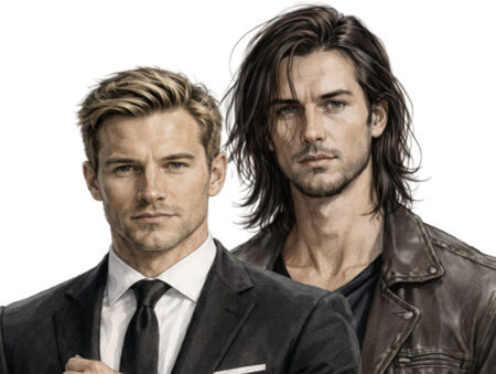 Detective Jessick Justix and rock star Rik Drak together