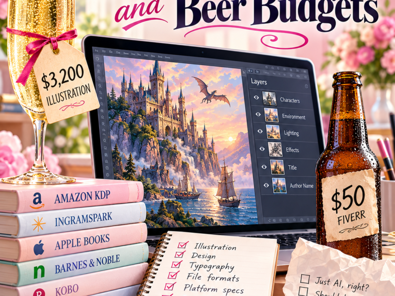 Illustration for Book Covers, Champagne Appetizers and Beer Budgets